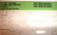 John Deere 2600 2700 2800 Plow Parts Catalog Microfiche  