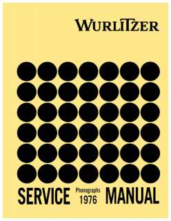 Wurlitzer 1976 Jukebox Service Repair Manual, 6 Models  