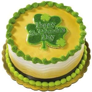  St. Patricks Day Glitter Shamrock Cake Topper Toys 