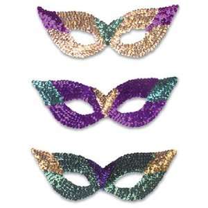  Mardi Gras Sequin Masks 