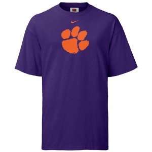   : Nike Clemson Tigers Purple Classic Logo T shirt: Sports & Outdoors