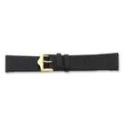 FindingKing Deployment Buckle 3 Black Crocodile Leather Watch Band