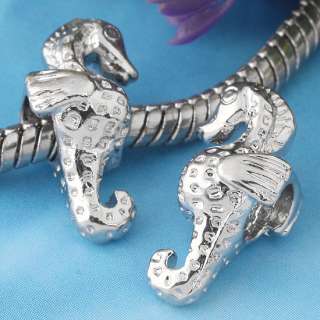 5p Sea Horse Big Hole Beads Fit European Charm Bracelet  