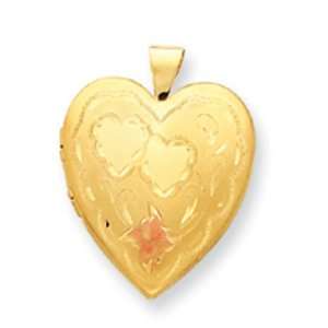  14k Gold Filled 4 Frame Heart Locket Jewelry