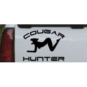  Black 30in X 22.8in    Cougar Hunter Funny Car Window Wall 