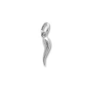  Italian Horn Charm in White Gold: Jewelry