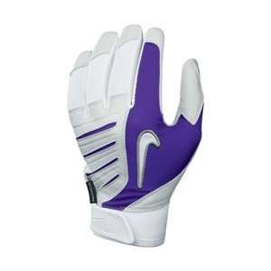   Show Elite Batting Gloves   Adult   White/Purple: Sports & Outdoors