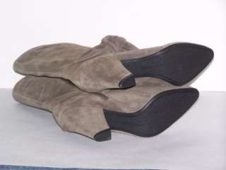 NIB ENZO ANGIOLINI Grey Suede Leather Bow Boot $169  