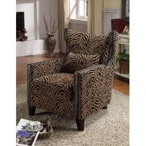   : Armen Living Tiger Chenille Nail Head Accent Chair: Home & Kitchen
