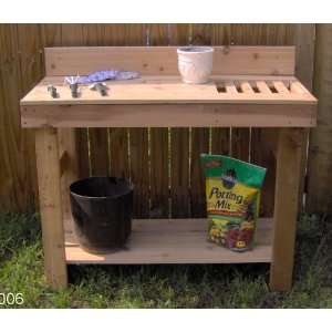  Deluxe Cedar Potting Bench: Patio, Lawn & Garden