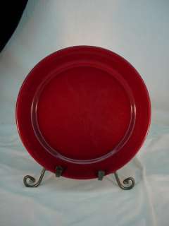   1930s BAUER LOS ANGELES 9.5 DINNER or LUNCH PLATE Maroon  