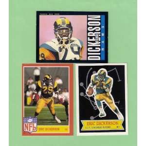  Eric Dickerson (3) Card Football Lot (Los Angeles Rams 