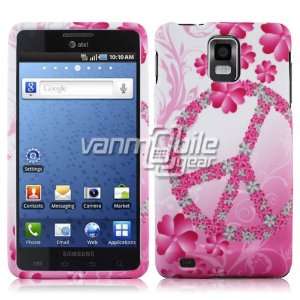  White/Pink Peace Design Hard 2 Pc Plastic Snap On Case 