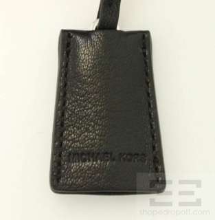 Michael Michael Kors Black Leather & Silver Padlock Shoulder Bag 