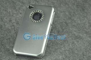 Deluxe Silver Diamond Aluminum Chrome Hard Back Case Skin For iPhone 4 