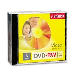  imation  DVD RW Discs, 4.7GB, 4x, with Jewel Cases 