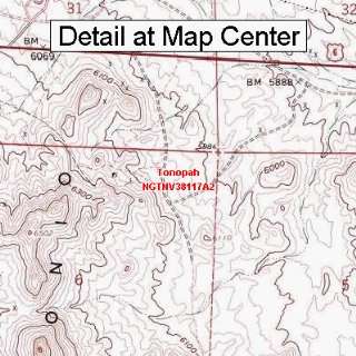  USGS Topographic Quadrangle Map   Tonopah, Nevada (Folded 