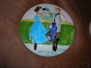 Norman Rockwell Plaque plate AFTER THE PROM Hand Paintd  