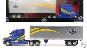 NEW RAY MACK VISION SEMI W/ CONTAINER 1/32 BLUE 12853  