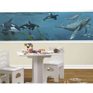  Deep Sea Whales Mini Mural: Home & Kitchen