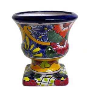  Talavera Urn Style Planter Pot, 7 Tall, Assorted Colors 