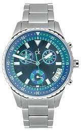   cK Calvin Klein K3217378 Mens Blue Chronograph Watch: Watches