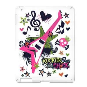  iPad 2 Case White of Rocker Chick   Pink Guitar Heart and 