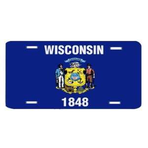  Wisconsin Wi State Flag Vanity Auto License Plate Tag Automotive