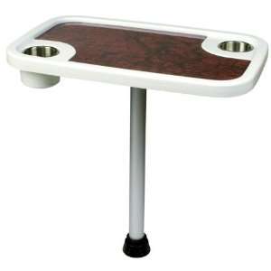   Toonmate Pontoon Table With Burl Wood Accent