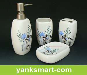   Pieces Ceramic Bathroom Accessories Set Vanity Dispenser YC 1006K
