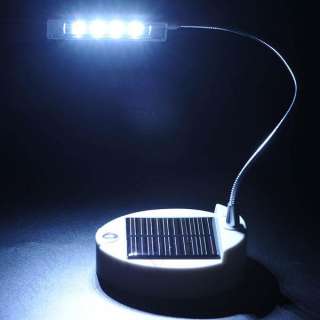 LED Solar Power Flexible Desktop Reading Light Lamp NEW  