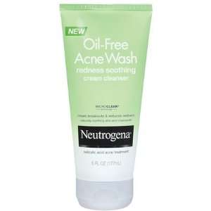 Neutrogena Oil Free Acne Wash Redness Soothing Cream Cleanser 6 oz 