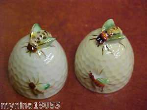 Honey Comb Bee Salt and Pepper Shakers  