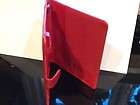 red case cover for ipad 2 folio type with paper