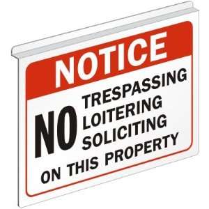 Notice No Trespassing Loitering Soliciting On This Property Alumm 