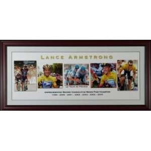  Lance Armstrong 18x34 5 Picture Collection Framed Sports 