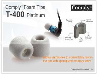 Comply Foam Tips T 400 Grey Eartips for Monster UE T400  
