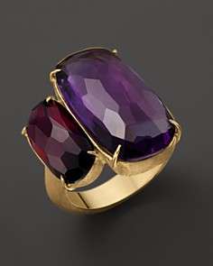 Marco Bicego Murano 18K Gold Ring with Rhodalite Garnet and Amethyst
