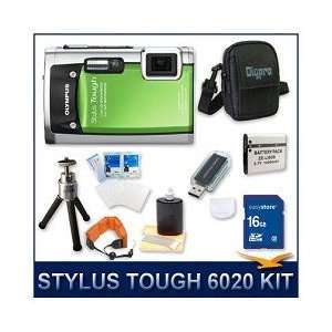  Stylus Tough 6020 Digital Camera Green, 14 MP, 28mm 5X Optical Zoom 