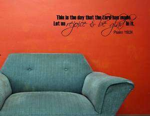 THIS IS THE DAY THE LORD HAS Vinyl wall lettering sayings words decals 