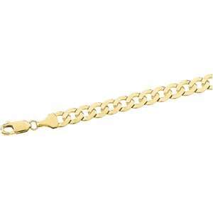  8 Inch 14K Yellow Gold Solid Curb Chain Jewelry