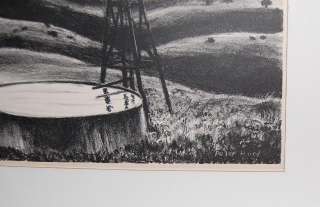 Peter Hurd Lithograph   The Water Tank   1936  