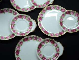   COUNTRY ENGLISH Roses MISMATCHED SNACK PLATE Tea cup and saucer  