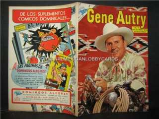 GENE AUTRY # 3 PHOTOCOVER MEXICAN SER COMIC 1954  