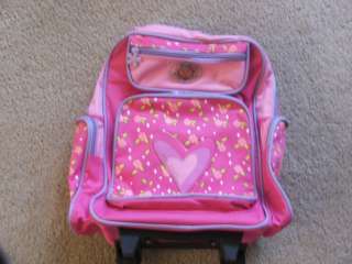 GIRL PINK BLUE ROLLING SUITCASE&BACKPACK STURDY LUGGAGE  