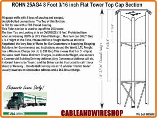 ROHN 25G Tower NEW 25AG4 Top Cap Section R25AG4 Segment 610074820253 
