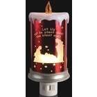   of 6 Metallic Red Candle Religious Nativity Christmas Night Lights 7