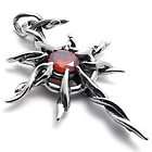 Mens Vintage Silver Red Tone Stainless Steel Sun Totem 