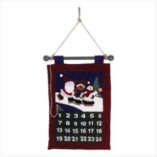 to Christmas with our polyester plush hanging calendar. Charming Santa 