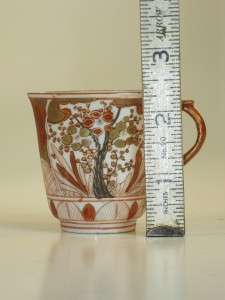 Antique Japanese Satsuma small Porcelain Tea Cup & Saucer 1000 faces 